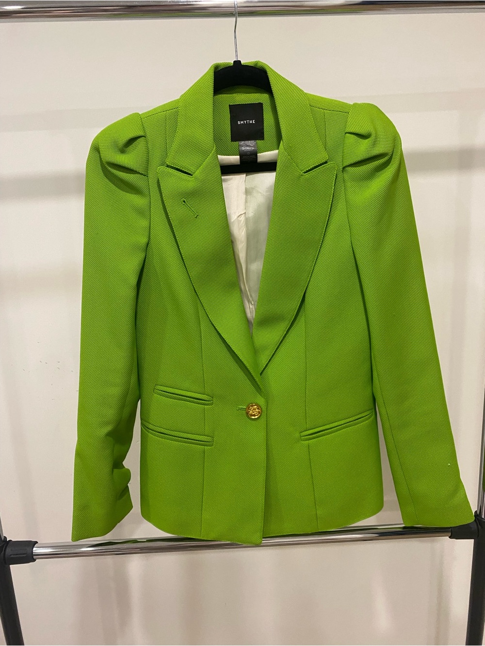 Smythe Bright Lime Single-Button Blazer